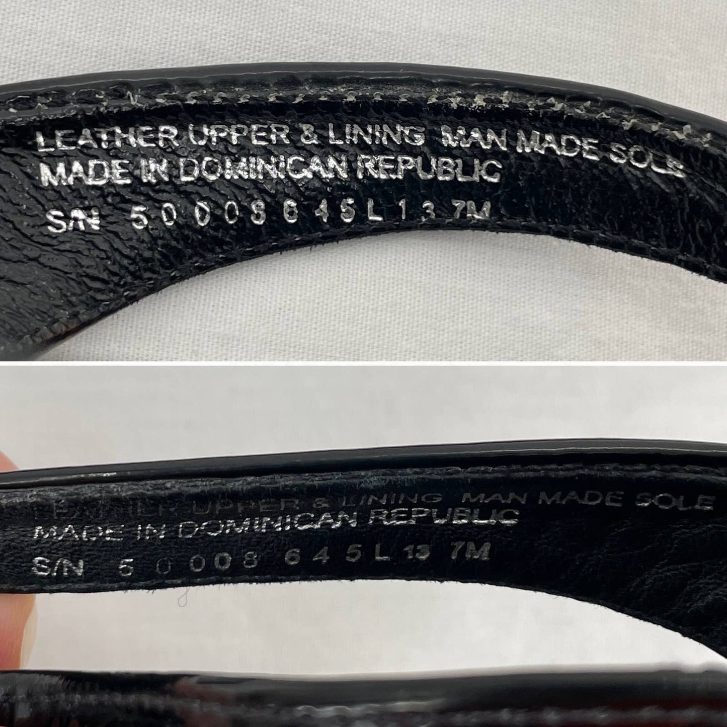 Tory Burch Thora Black Patent Leather Thong Sandals Metal Logo Medallion Size 7