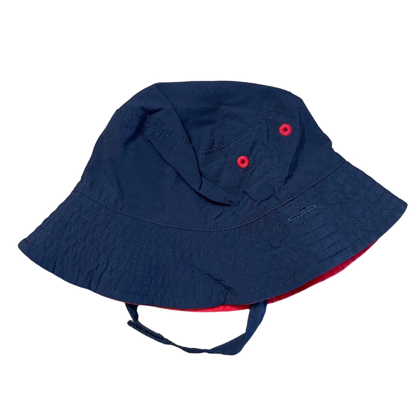 Old Navy Bucket Hat Reversible Navy Blue Red Summer Memorial Day 4th of July 0-6