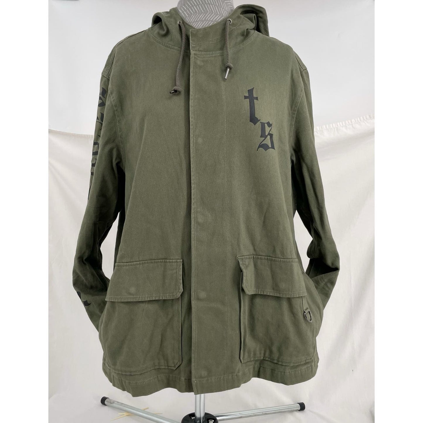 Taylor Swift Reputation Jacket Army Green Black Snake Stadium Tour Olive Coat Size L