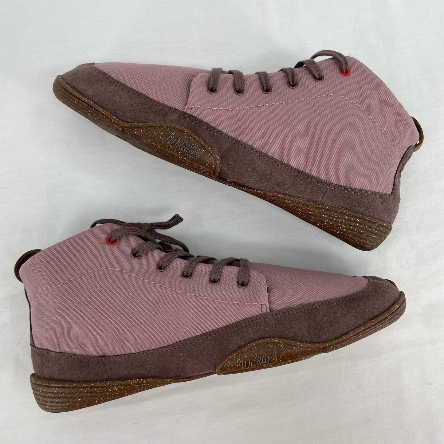 Wildling Winter Heath Rosewood Canvas Wool Barefoot Shoes Ankle Boots Unisex Size 43