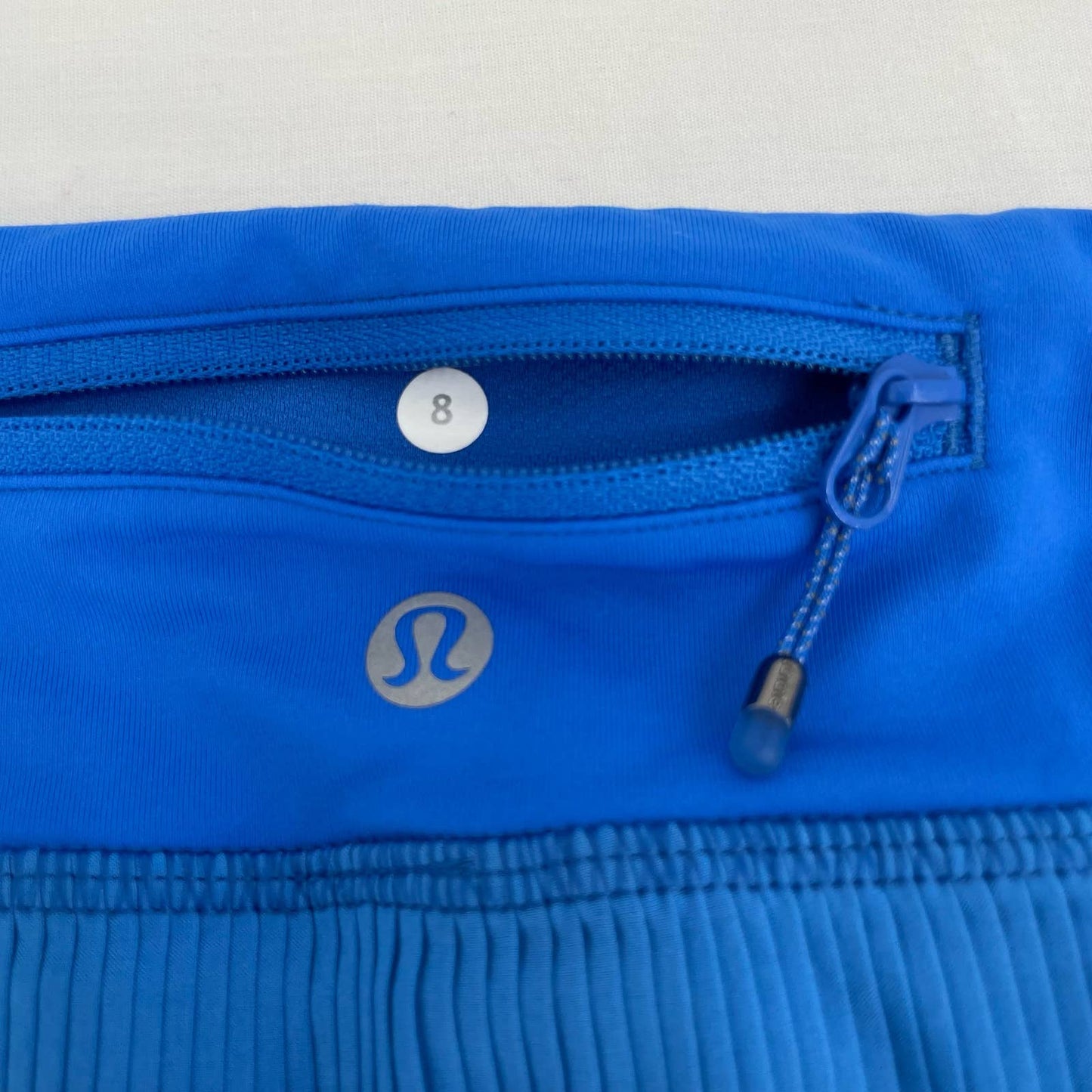 Lululemon Pleat to Street III Pipe Dream Bright Blue Tennis Skirt Active Skort Size 8