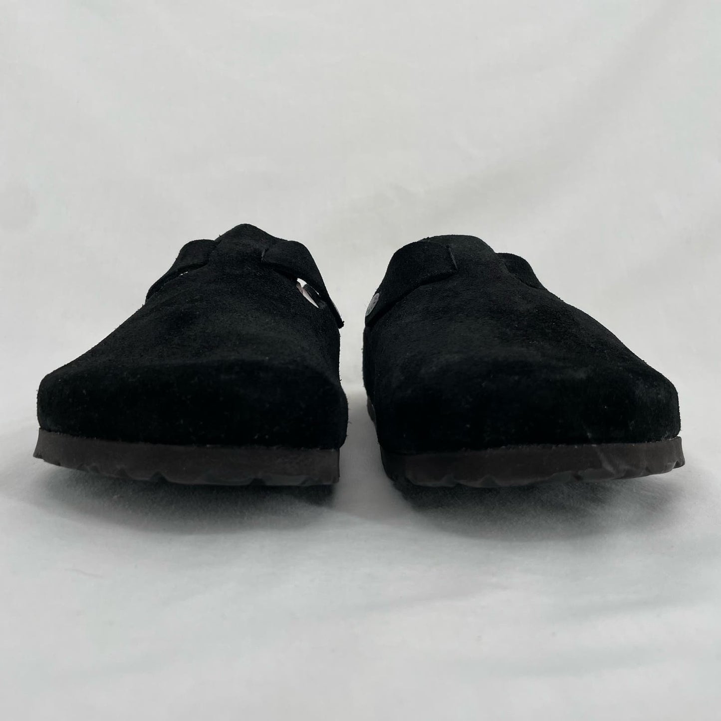 Birkenstock Black Suede Boston Clogs Soft Leather Slip On Shoe Unisex Size EU 41
