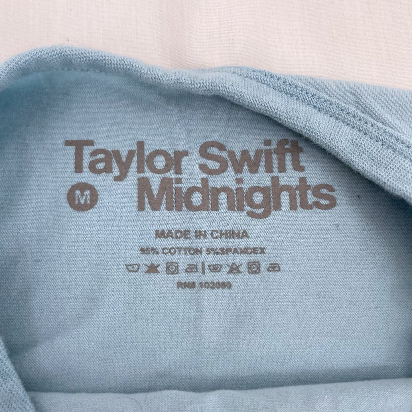 Taylor Swift Blue Baby Tee Too Soft For All Of It Sweet Nothing Midnights Heart Size M