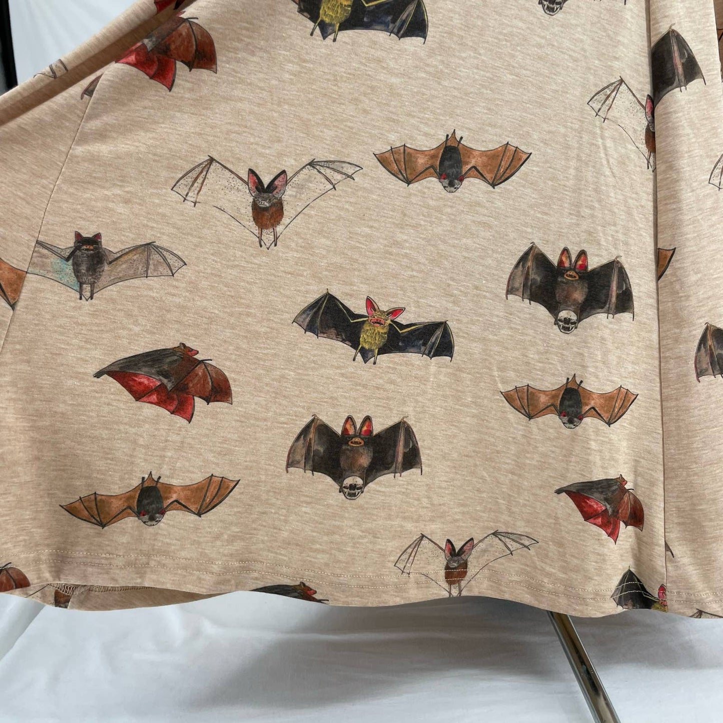 NEW ModCloth Pepaloves Bat’ll Do Bat Print Mini Dress Long Sleeve Halloween Fall Size L
