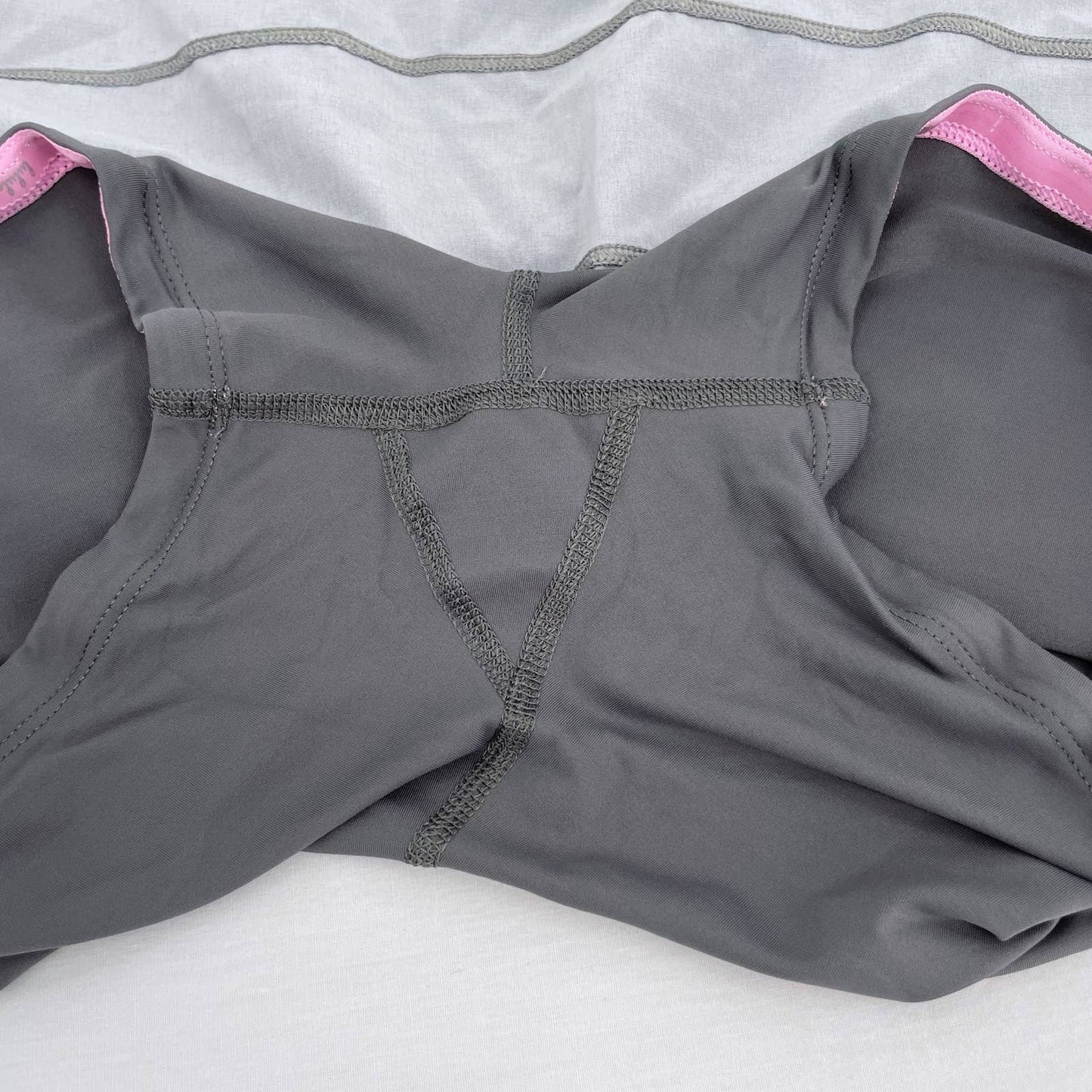 Lululemon Pace Rival II Skirt Heathered Deep Coal Tennis Skort Gray Grey Pink Size 6