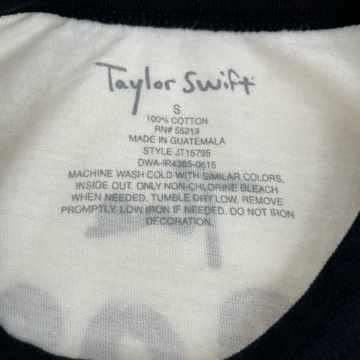 Taylor Swift 1989 Ringer Tee Polaroid Graphic World Tour Concert T-Shirt Size S