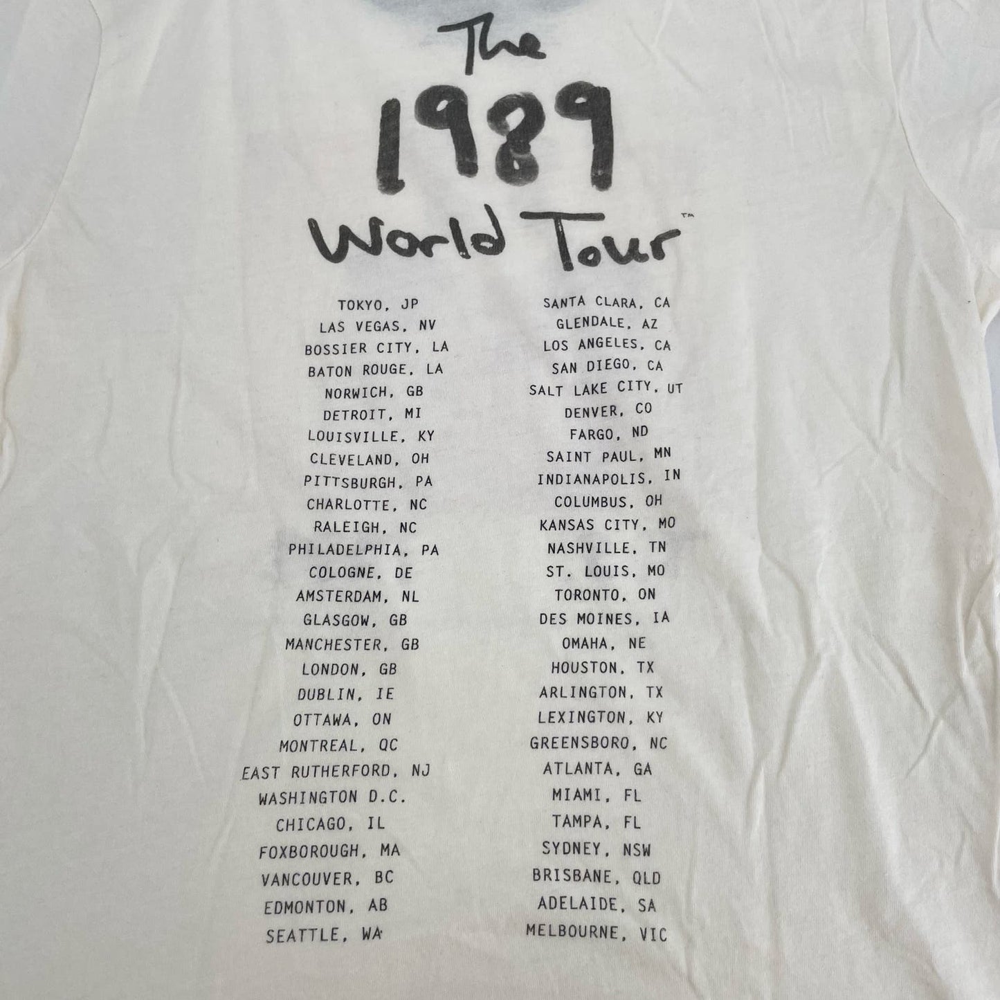 Taylor Swift 1989 Ringer Tee Polaroid Graphic World Tour Concert T-Shirt Size S