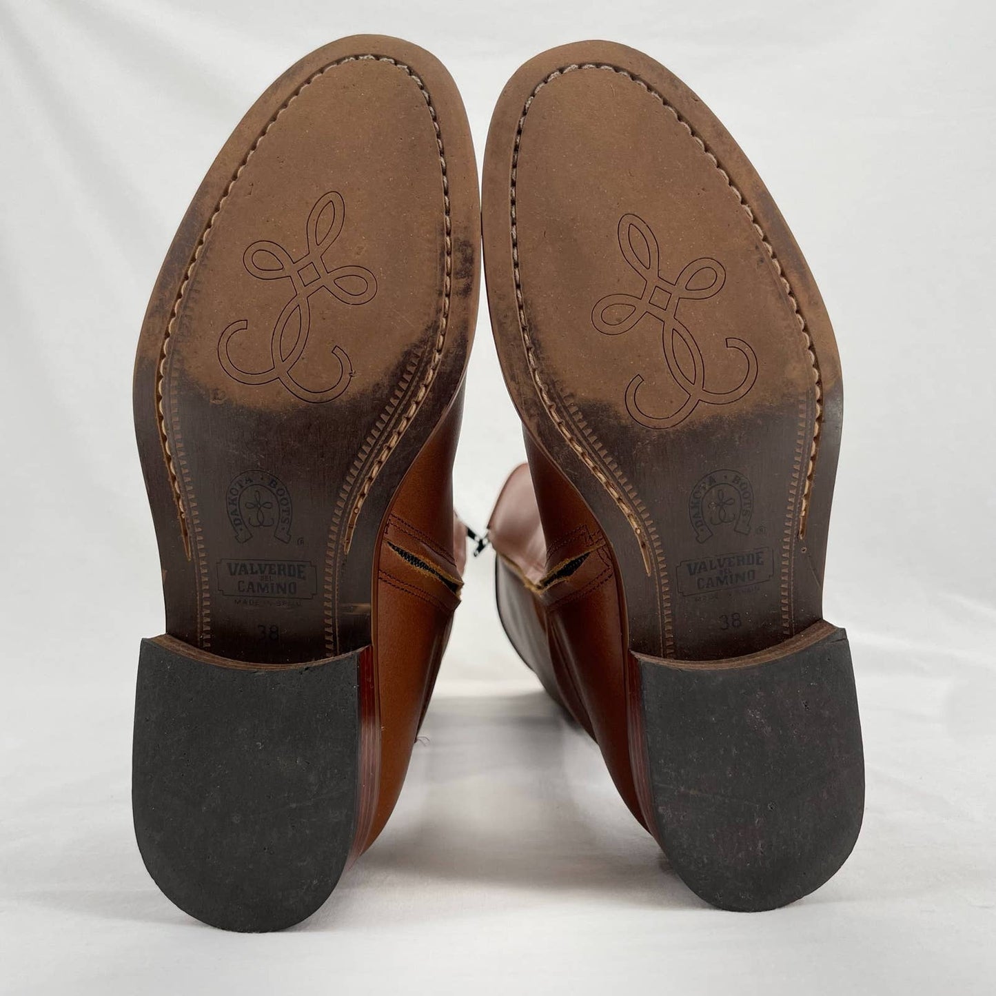 Dakota Boots Spanish Leather Horse Riding Equestrian Tan 290 Valverde del Camino Size EU 38