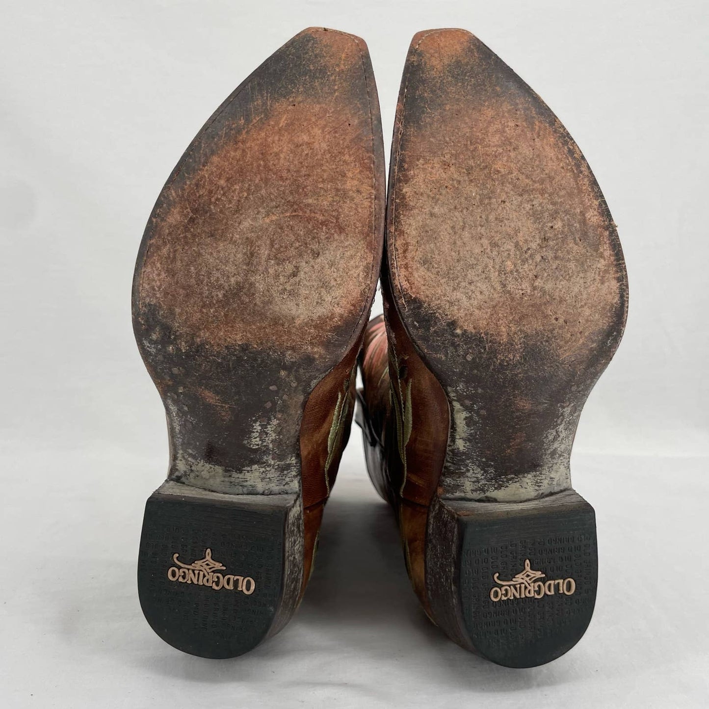 Old Gringo Ellie Boot Low Western Cowboy Cowgirl Floral Leather Brass Brown Size 8.5