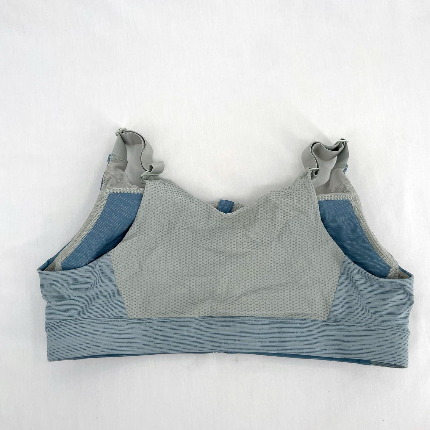 Outdoor Voices Zip Up Front Sports Bra Provincial Blue Adjustable Straps Size XL C/D