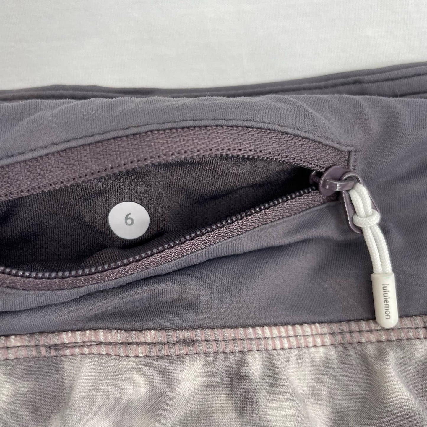 Lululemon Original Speed Skirt Gray Snowy Owl Magnum Running Active Skort Size 6