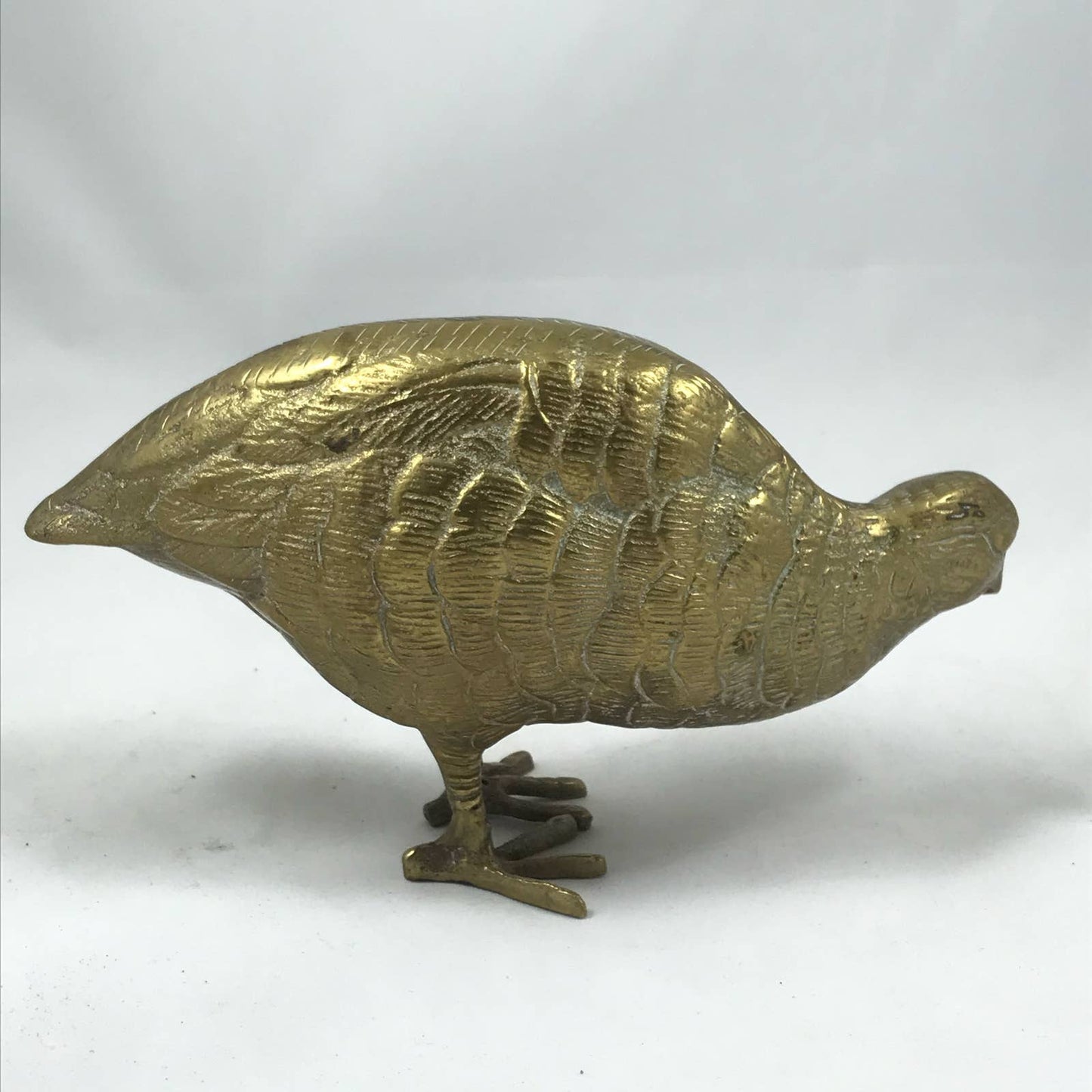 Vintage Brass Quail Grouse Pair MidMod Game Birds Rustic Chic Farmhouse Decor