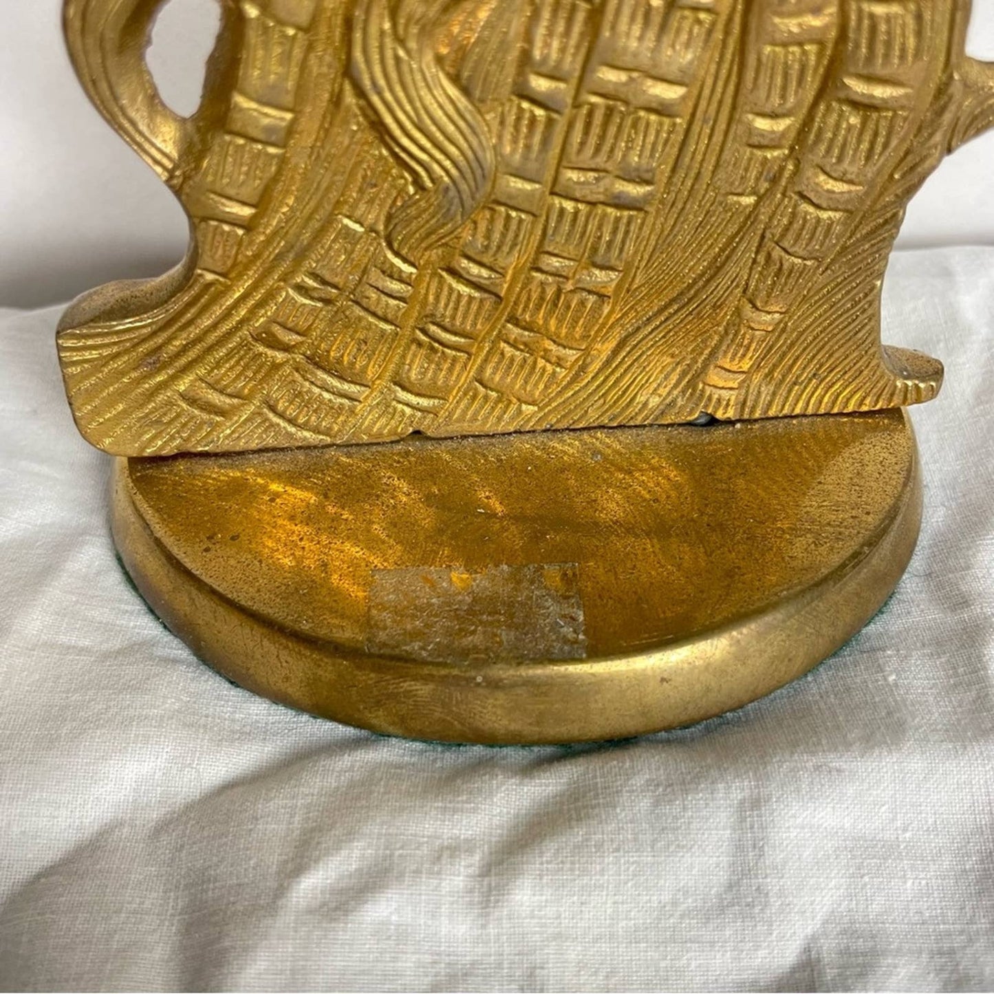 Vintage Brass Angel Candleholder Jainson Ornate Christmas Winter Holiday