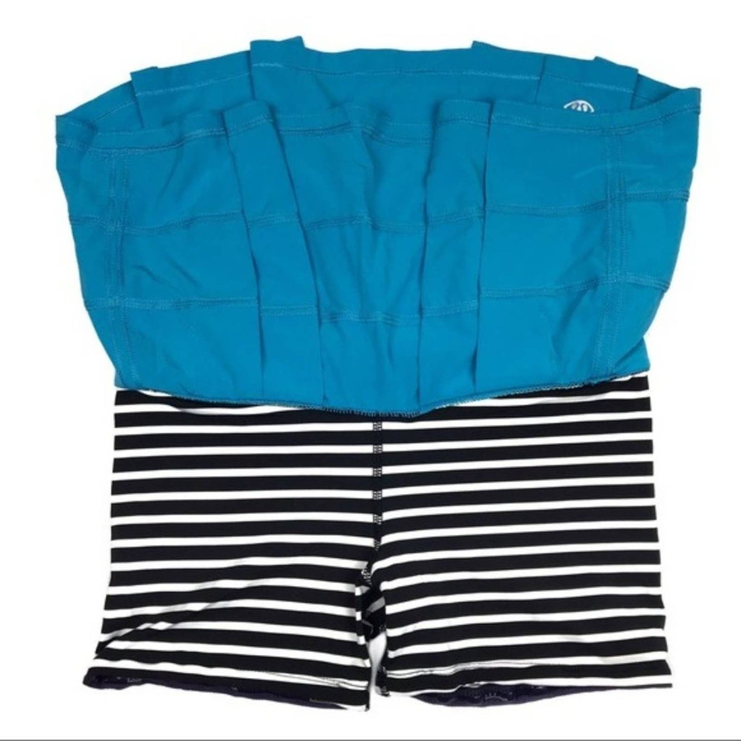 Lululemon Pace Rival 2014 Seawheeze Gusto Blue Tennis Running Skirt Skort Golf Size 4