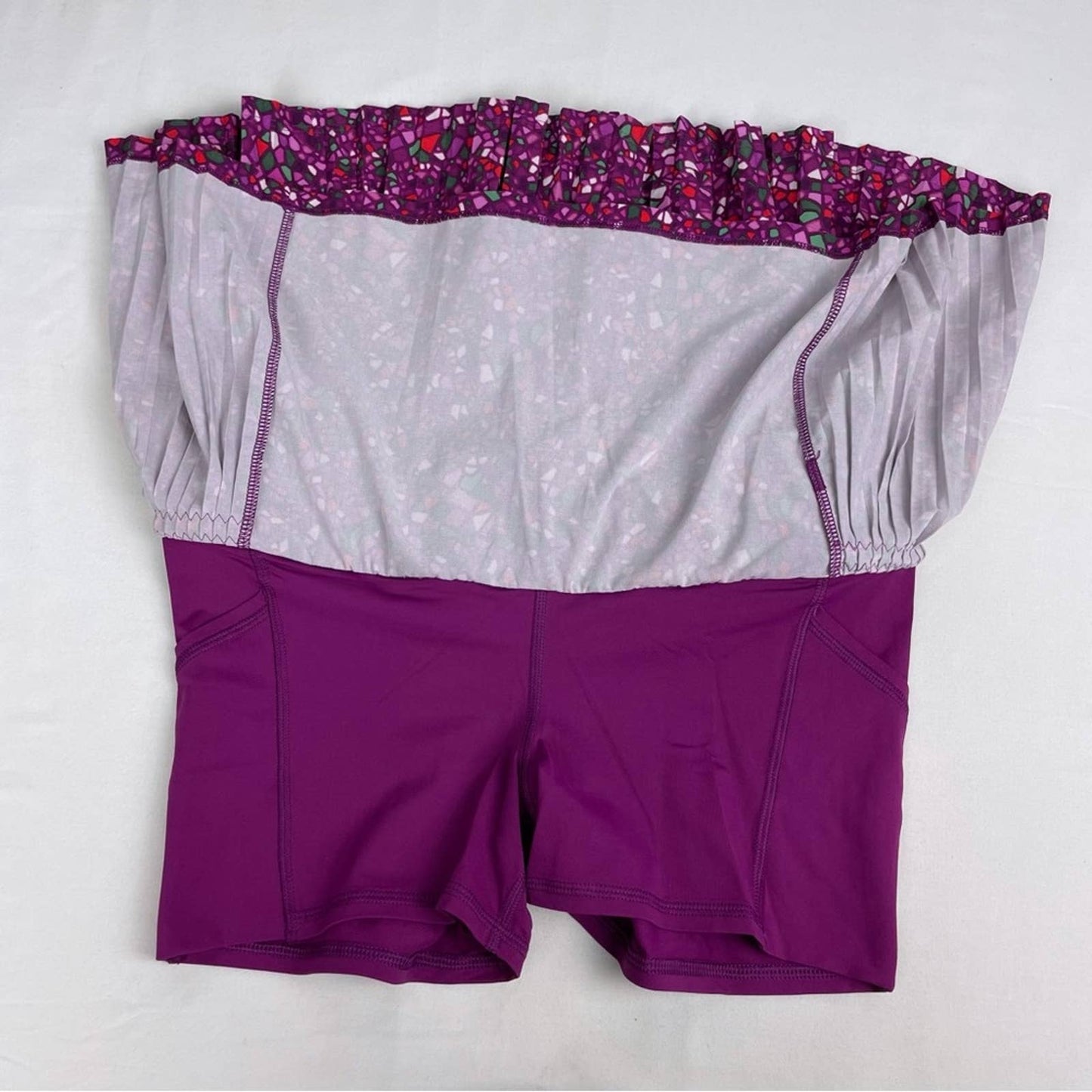 Lululemon Time to Shine Skirt Skort Paradise Camo Regal Plum Mosaic Golf Tennis Size 4