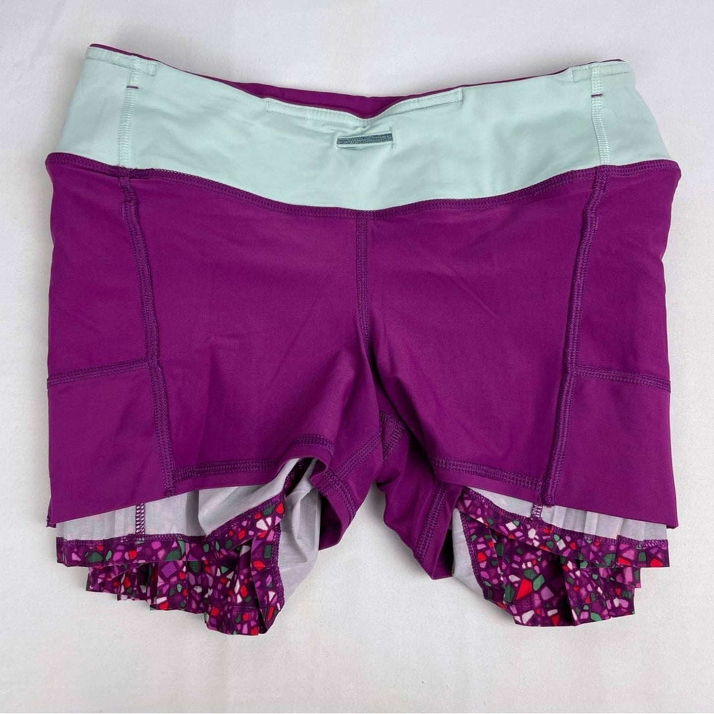 Lululemon Time to Shine Skirt Skort Paradise Camo Regal Plum Mosaic Golf Tennis Size 4