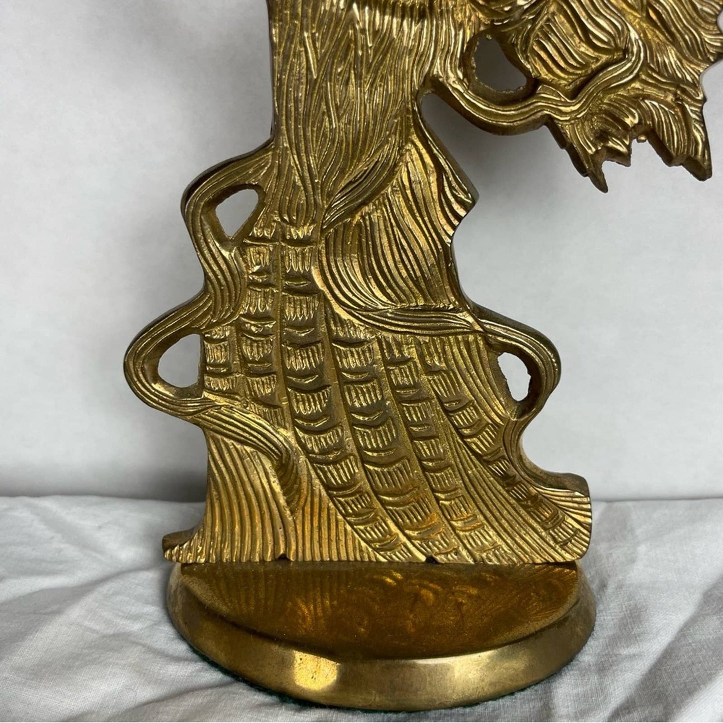 Vintage Brass Angel Candleholder Jainson Ornate Christmas Winter Holiday