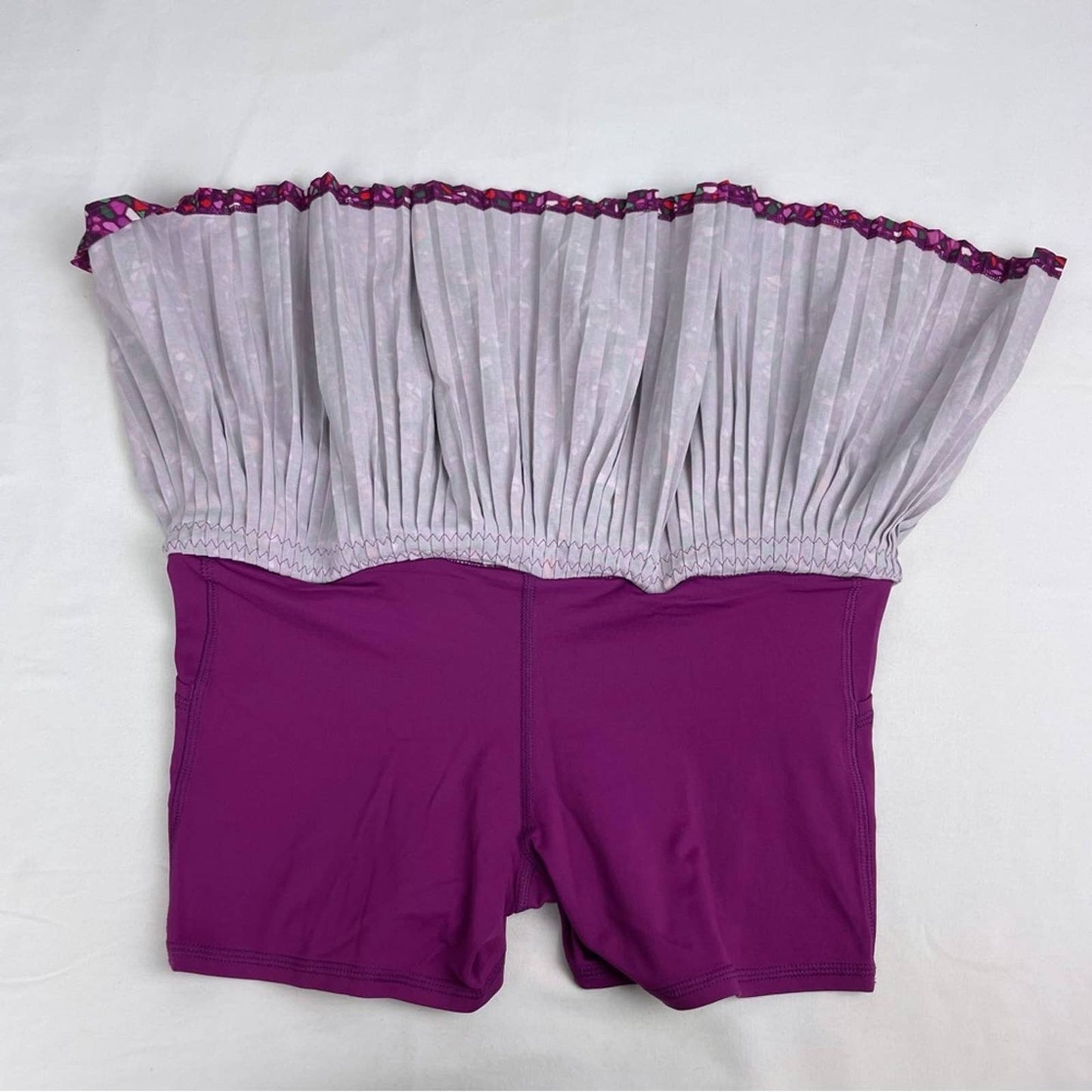 Lululemon Time to Shine Skirt Skort Paradise Camo Regal Plum Mosaic Golf Tennis Size 4