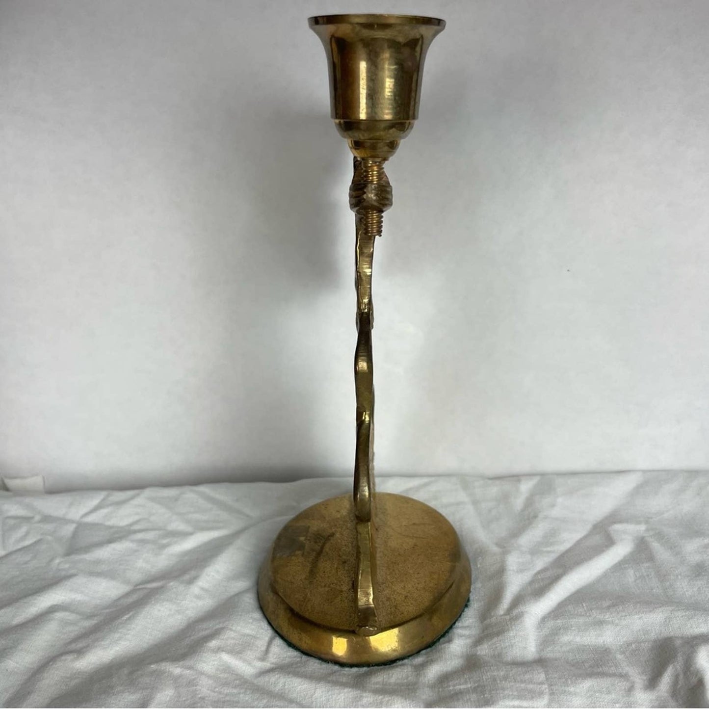 Vintage Brass Angel Candleholder Jainson Ornate Christmas Winter Holiday