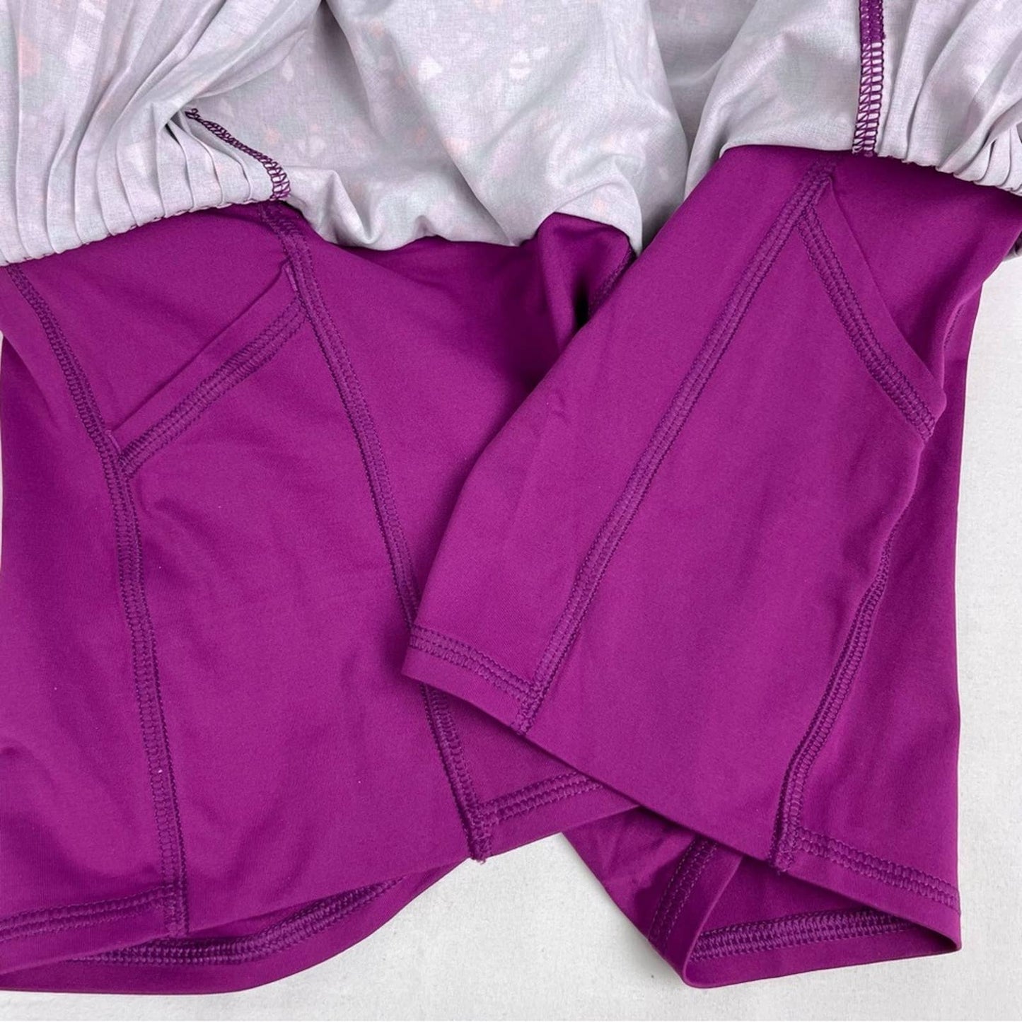 Lululemon Time to Shine Skirt Skort Paradise Camo Regal Plum Mosaic Golf Tennis Size 4