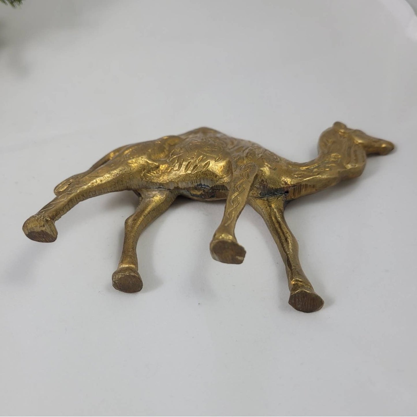 Vintage Brass Camel Nativity Christmas Story Winter Holiday Decor