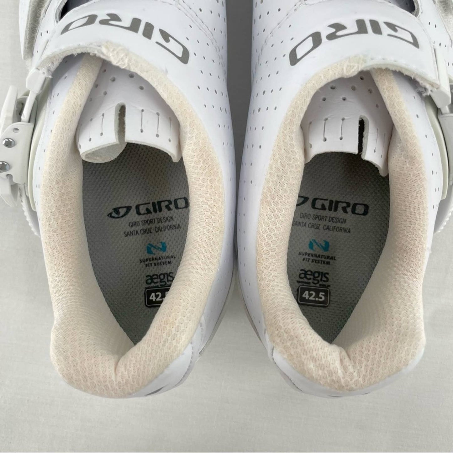Giro ESPADA E70 Road Cycling Shoe Matte White Delta 3 Bolt Style Peloton Size 42.5