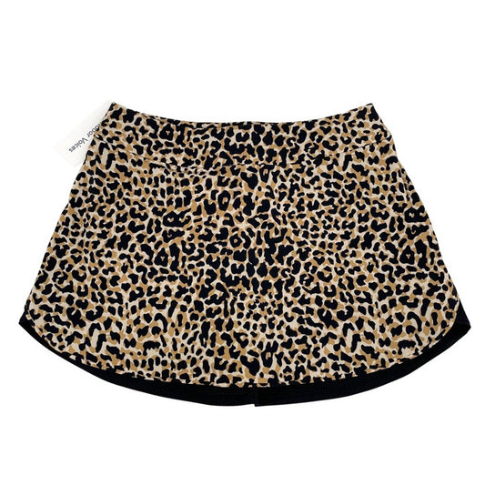 NEW Outdoor Voices Exercise Skort Leopard Print Black Active Athletic Skirt Size XS