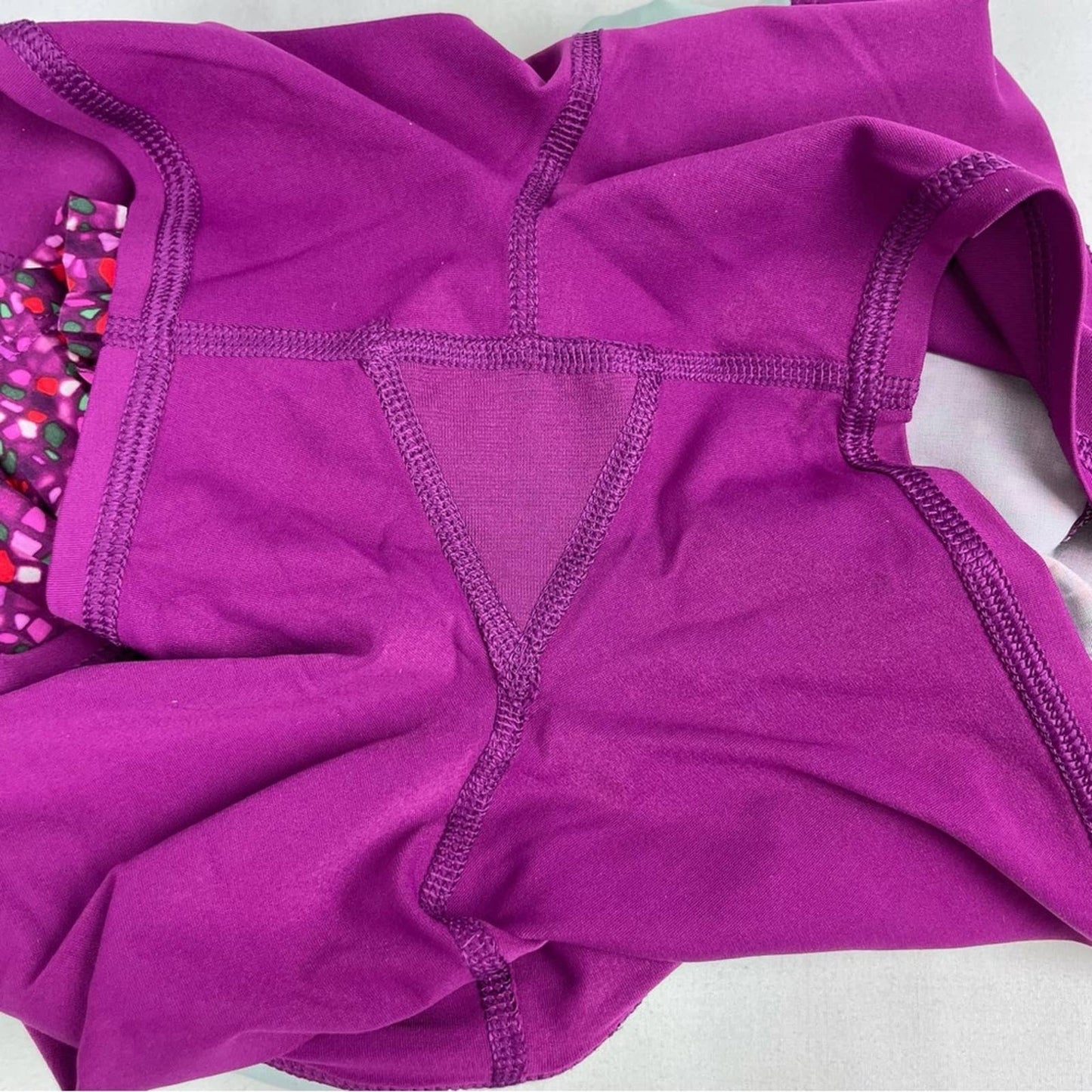Lululemon Time to Shine Skirt Skort Paradise Camo Regal Plum Mosaic Golf Tennis Size 4