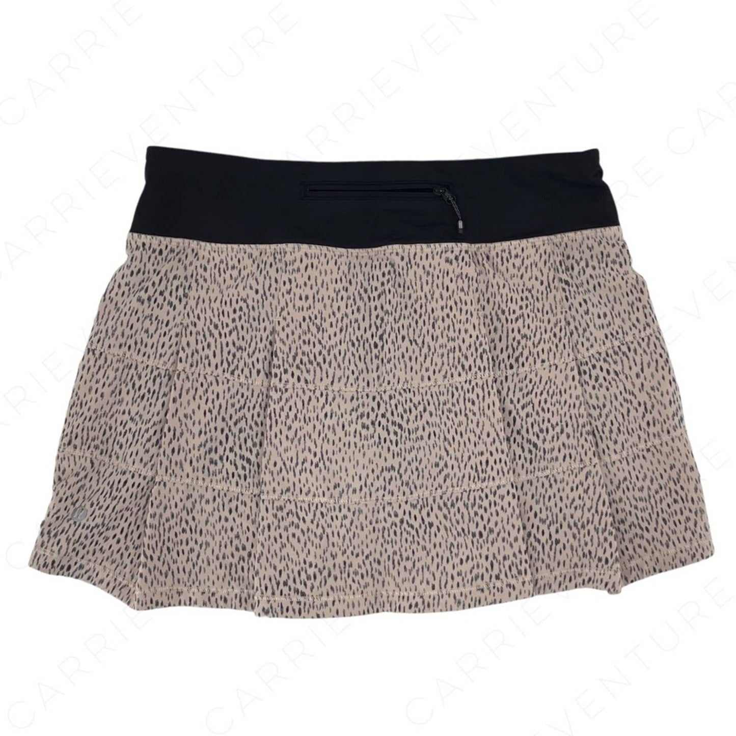 Lululemon Tall Pace Rival Dottie Dash Grain Black Golf Tennis Skirt Skort Animal Size 6 Tall