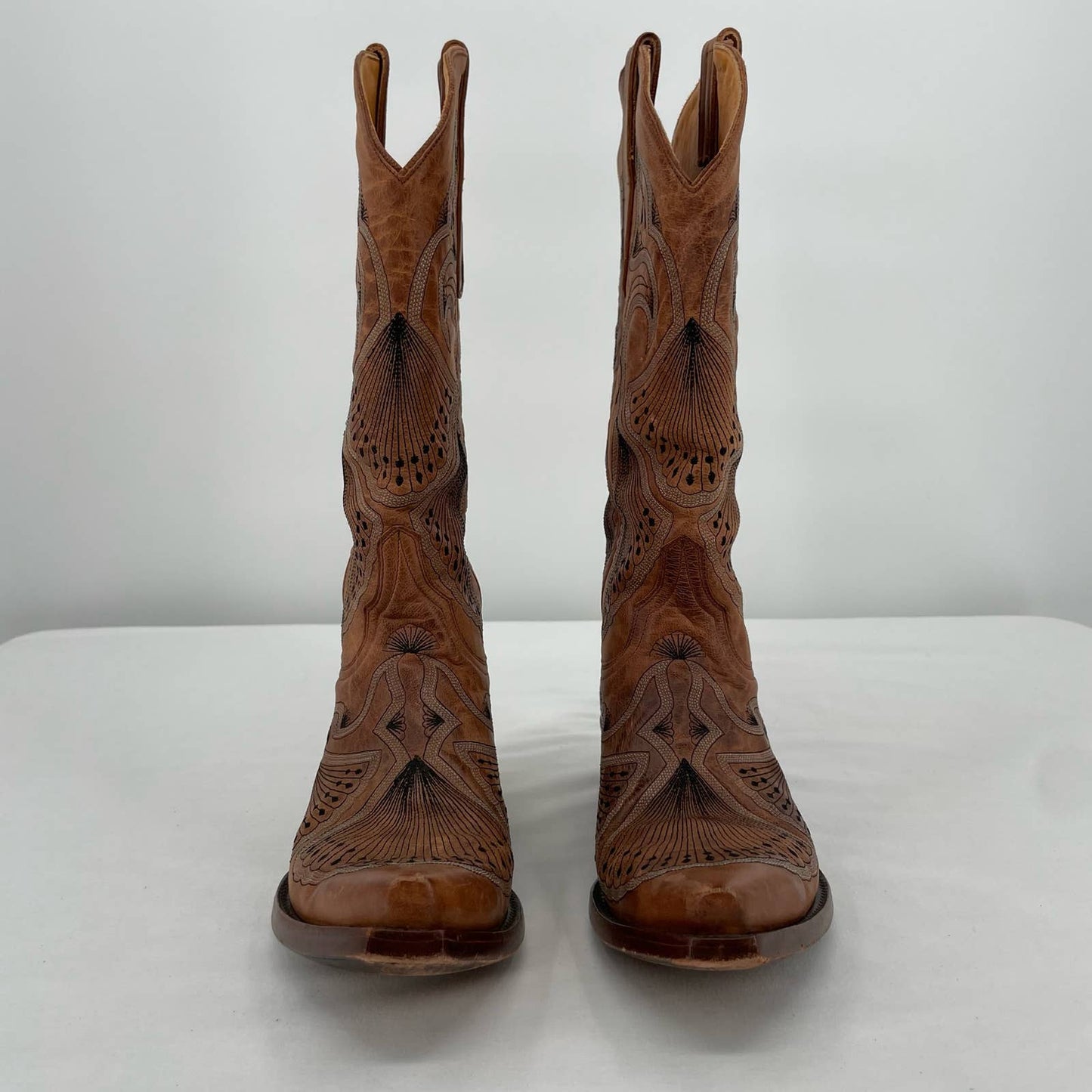 Old Gringo Pavito Embroidered Cowboy Cowgirl Boots Western Style Tan Brown Size 7.5