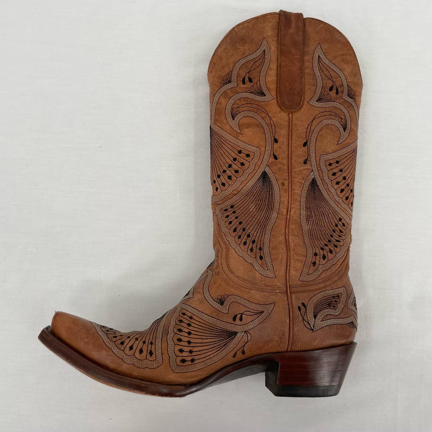 Old Gringo Pavito Embroidered Cowboy Cowgirl Boots Western Style Tan Brown Size 7.5