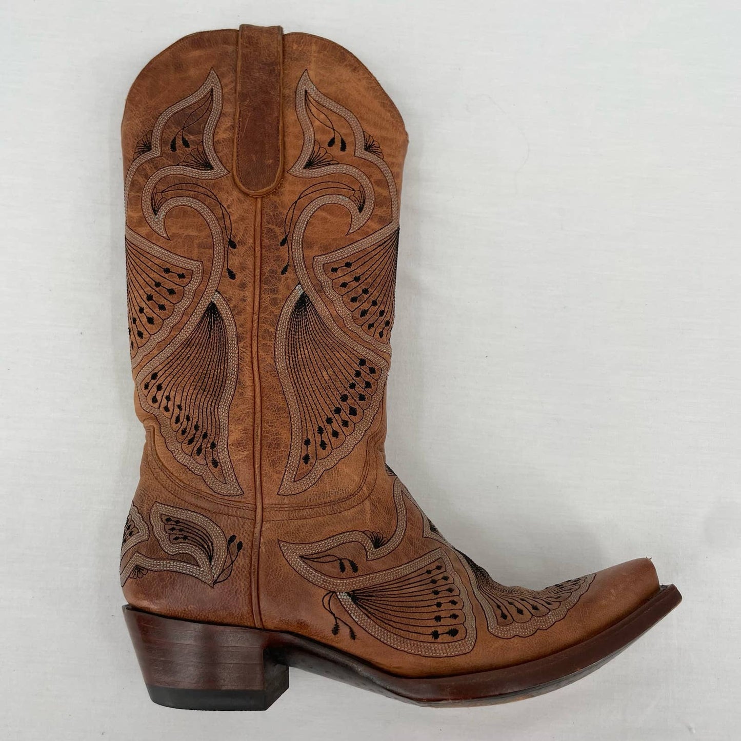 Old Gringo Pavito Embroidered Cowboy Cowgirl Boots Western Style Tan Brown Size 7.5