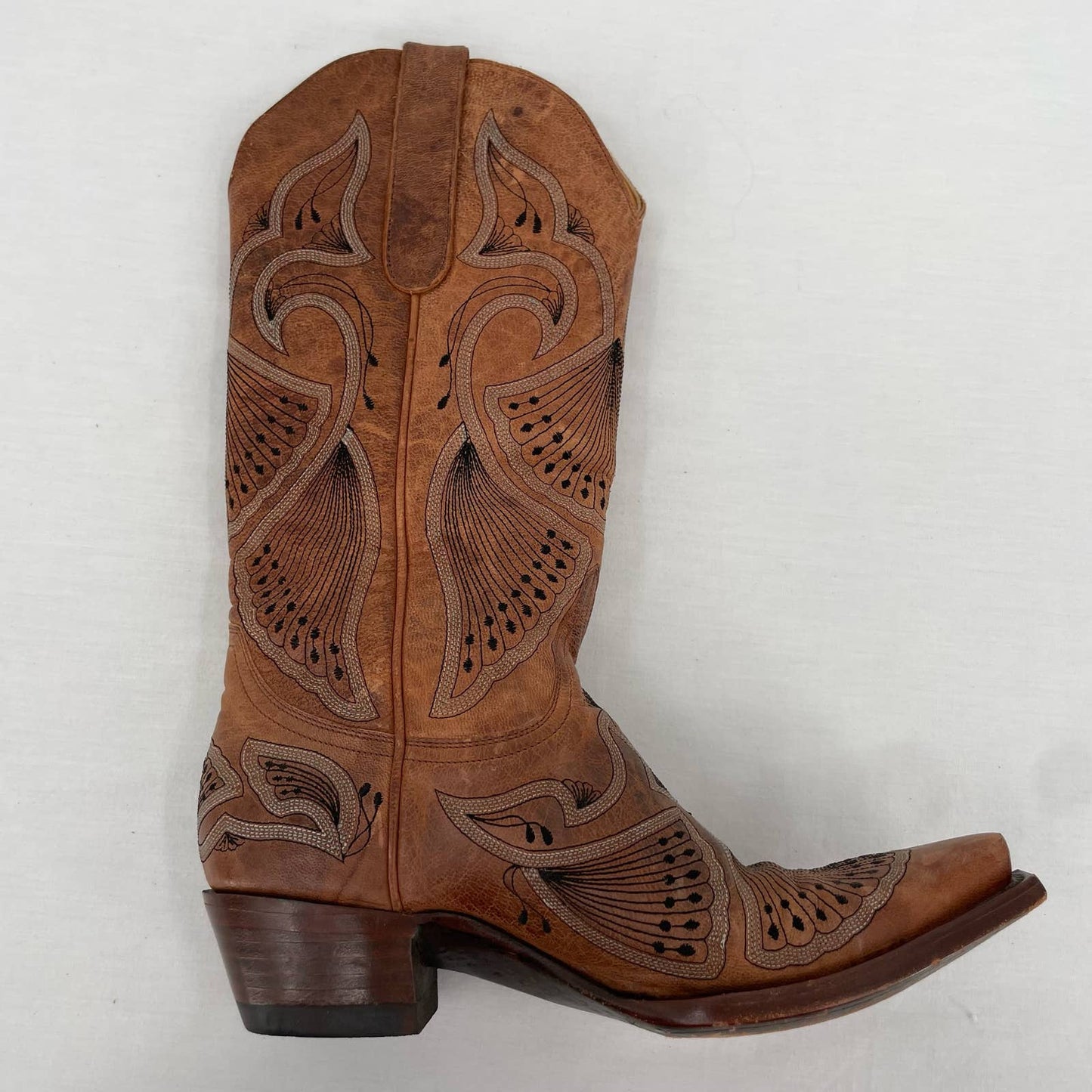 Old Gringo Pavito Embroidered Cowboy Cowgirl Boots Western Style Tan Brown Size 7.5