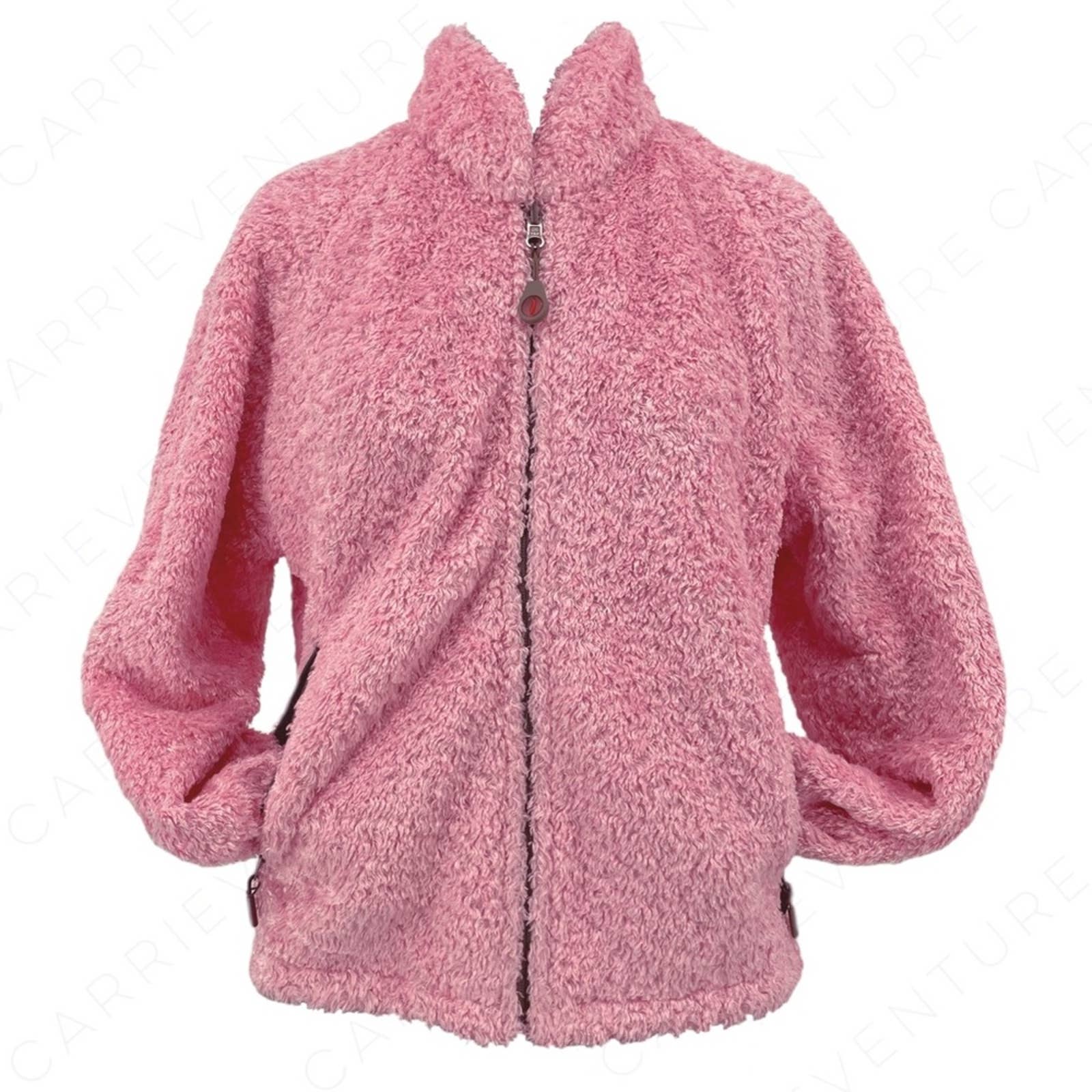 Hot pink full store zip sherpa