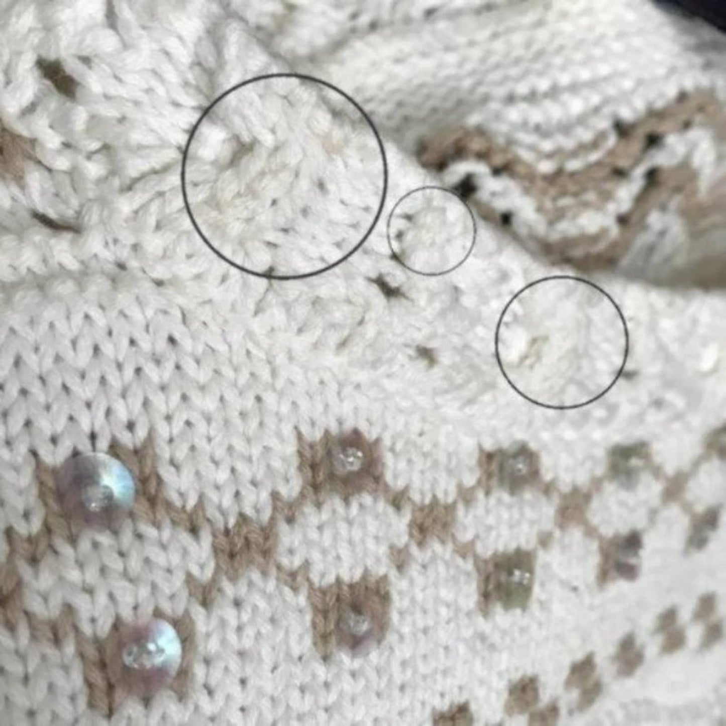 Vintage Lizsport Knit Sweater Winter Fair Isle Style Stripes Iridescent Sequins Size S