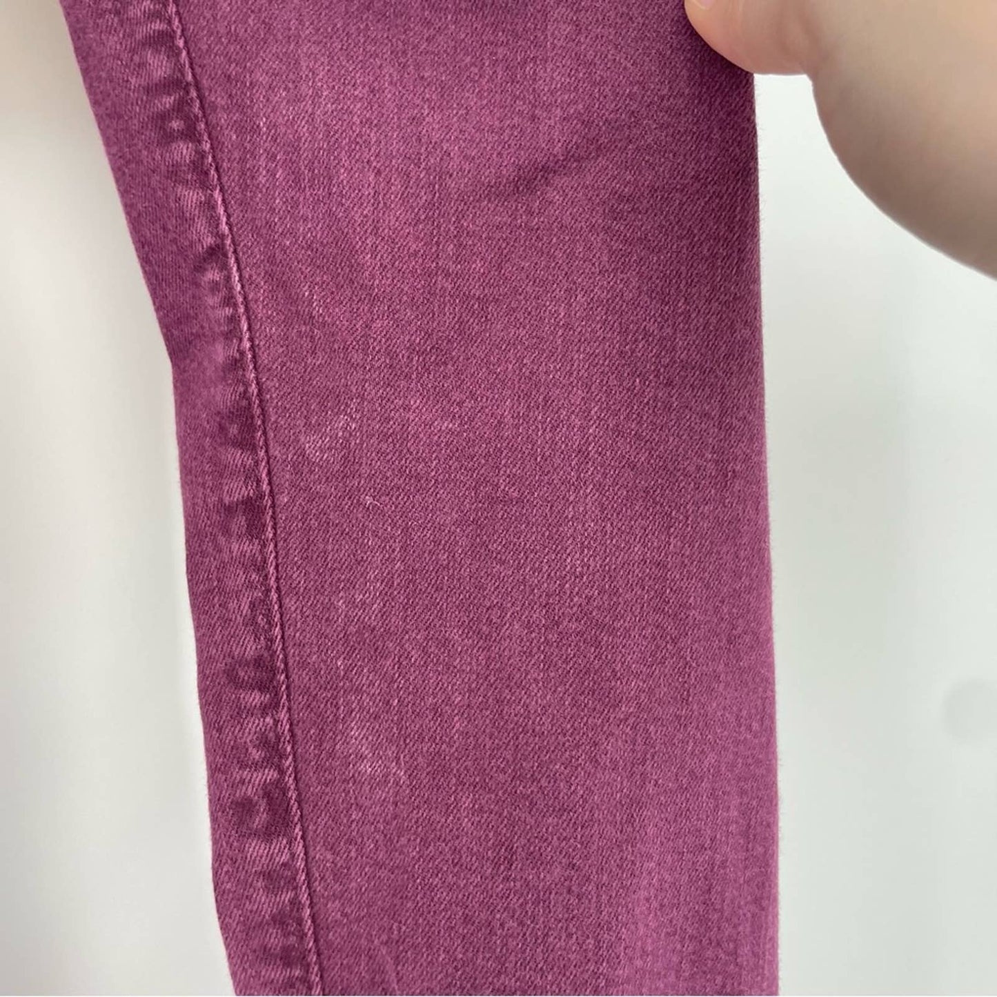 AG Adriano Goldschmied The Stevie Ankle Slim Straight Leg Purple Plum Jeans Size 27