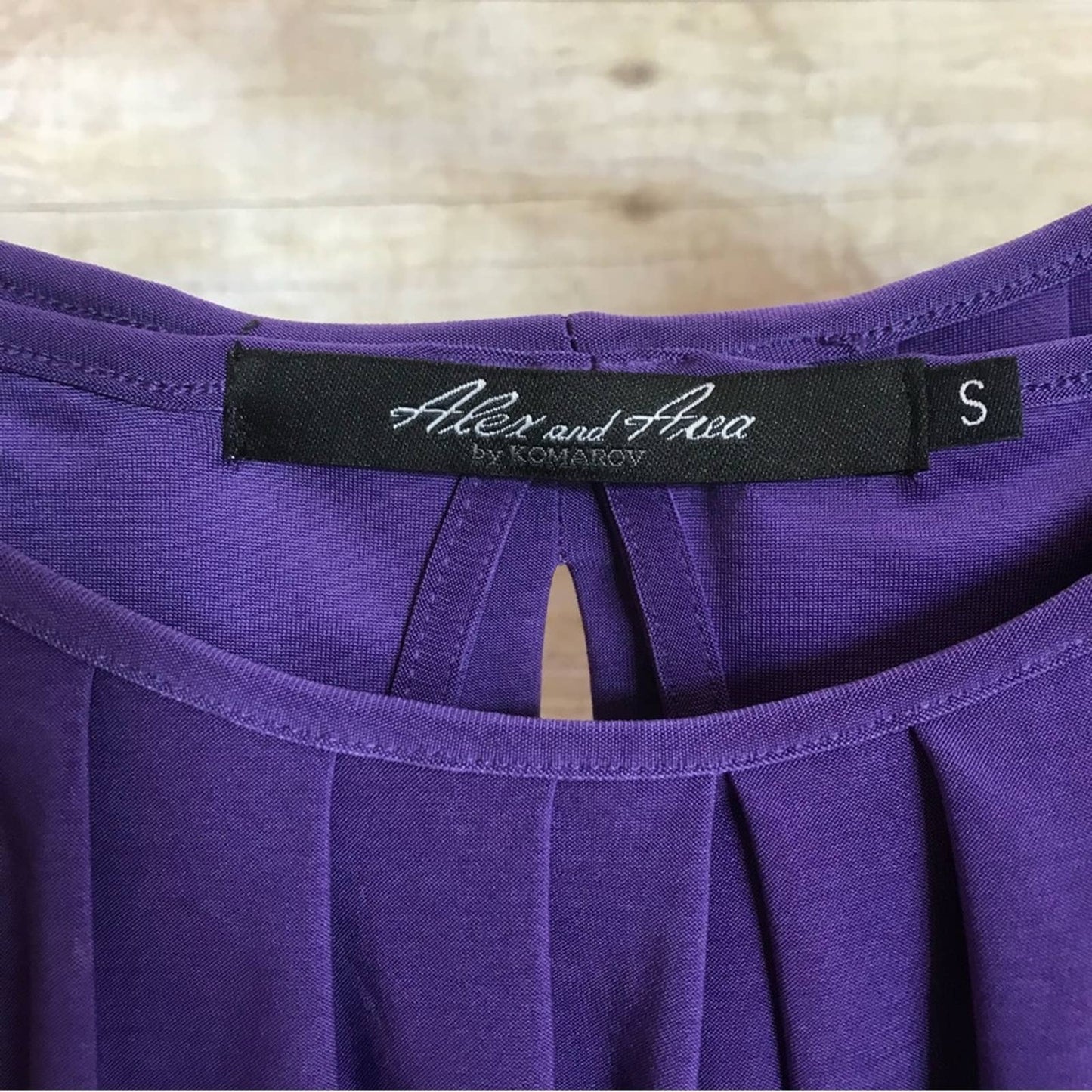 NWT Alex & Ava by Komarov Cocktail Party Dress Purple Draped Style Tie Waist Size S