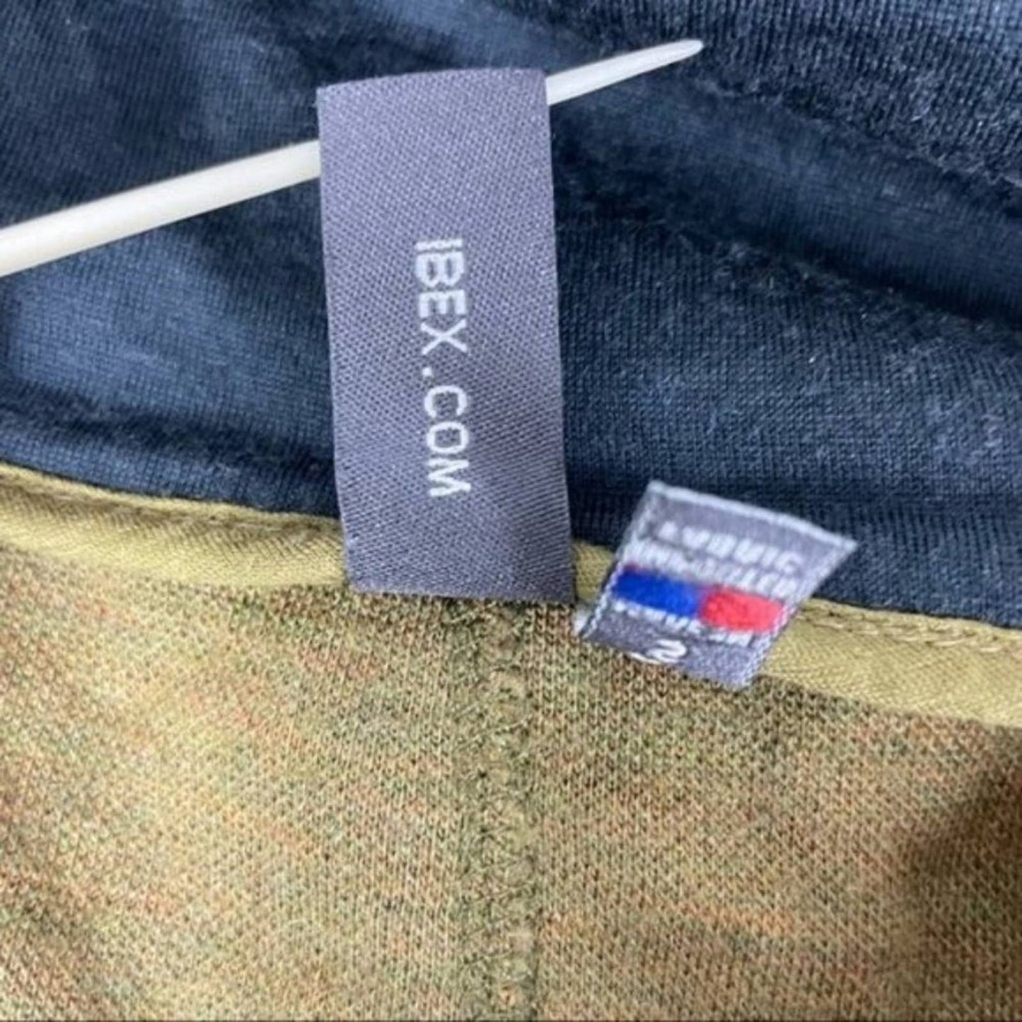 Ibex Alana Olive Khaki Green Merino Wool Full Zip High Collar Jacket Gorpcore Size S