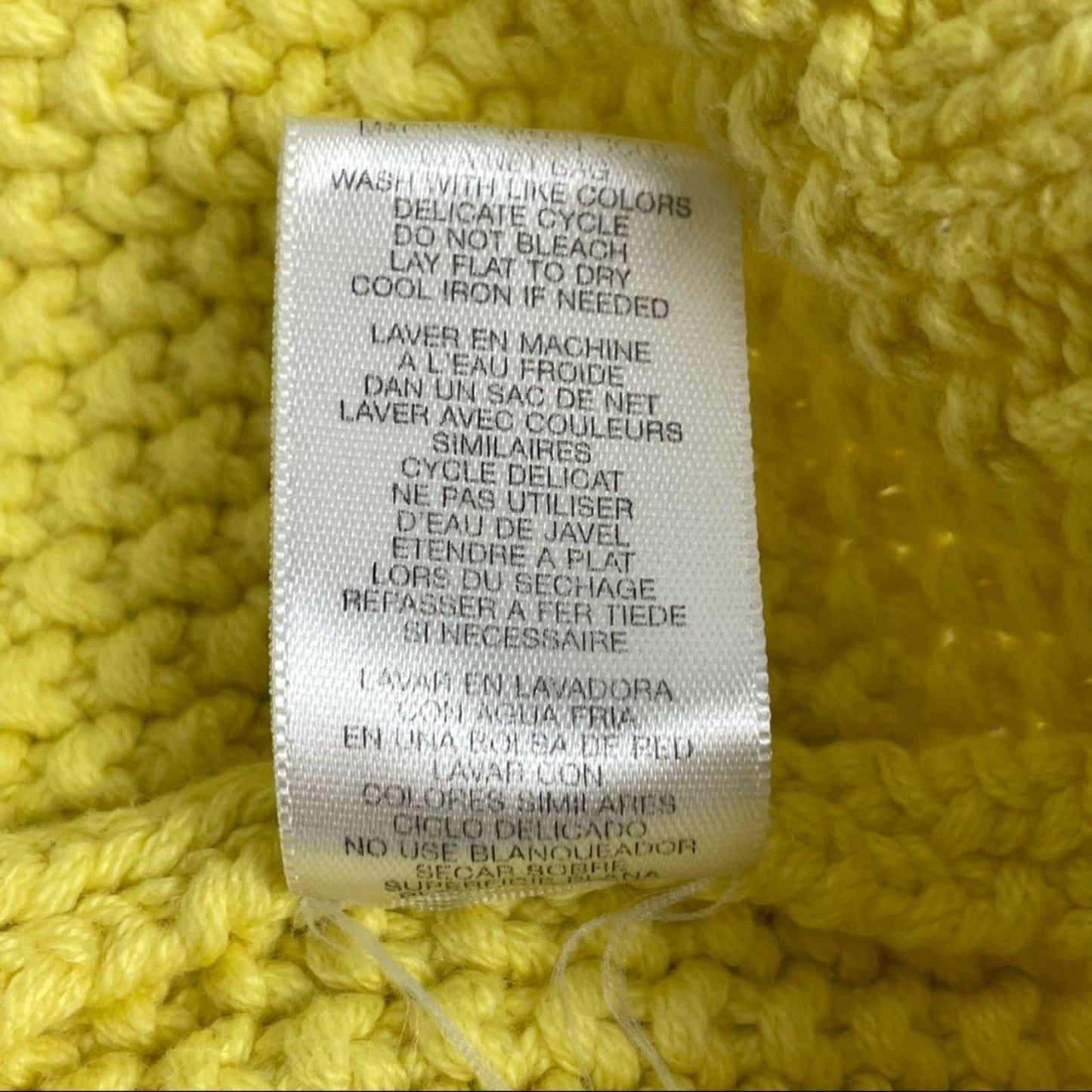 MICHAEL Michael Kors Yellow Short Sleeve Button Front Spring Cardigan Sweater Size S