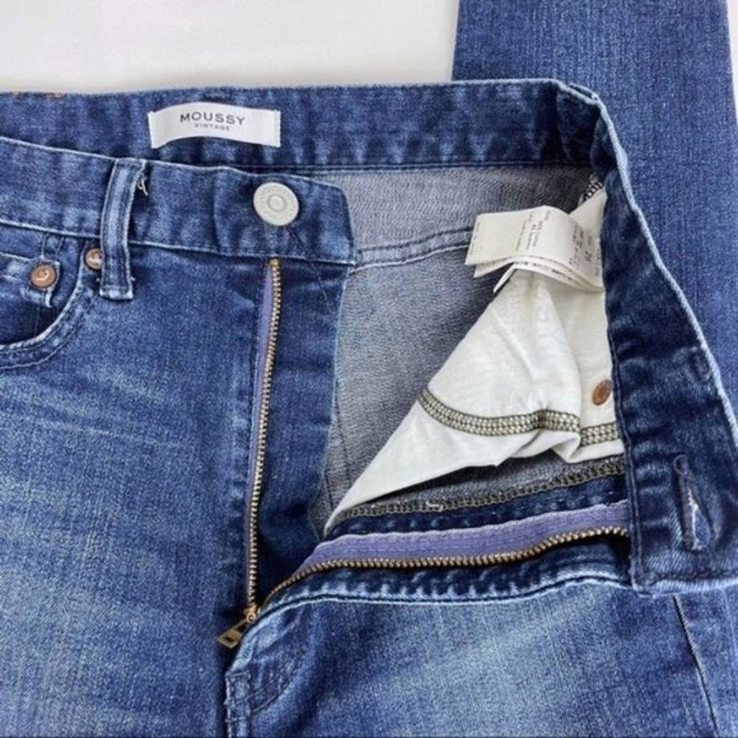 Moussy Vintage Willow Rebirth Skinny Ankle High Rise Stretchy Blue Jeans Style 025CAC12-2243 Size 26