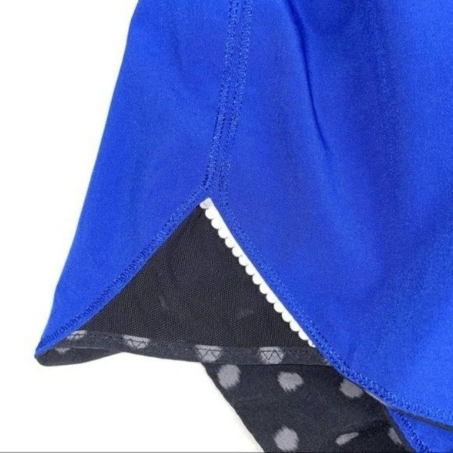 Lululemon Go The Distance Reversible Shorts Ghost Dot Black Slate Bright Blue Size 4