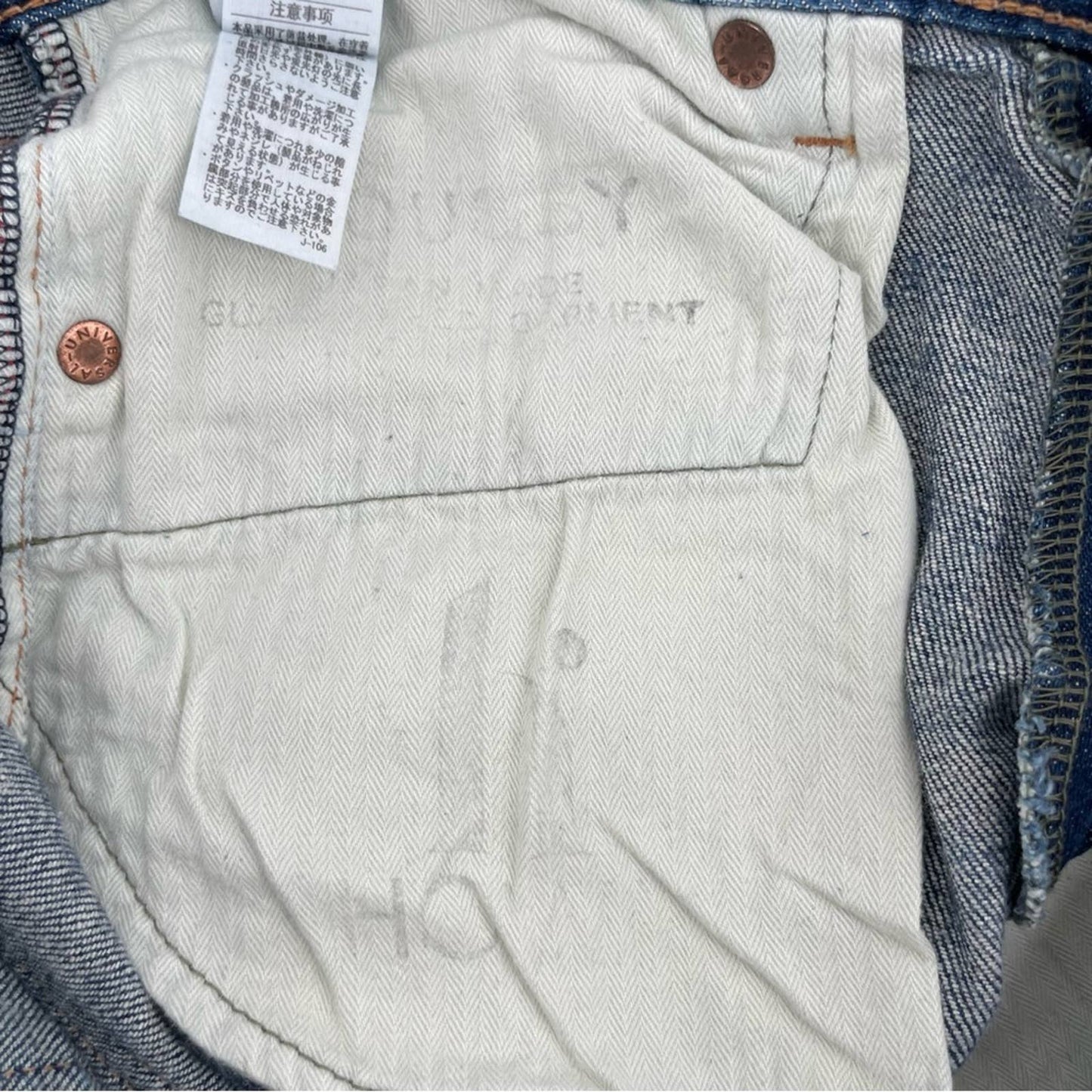 Moussy Glendele Skinny Jeans in Blue 29 Distressed Raw Chewed Hem Style 025DAC12-2111 Size 29
