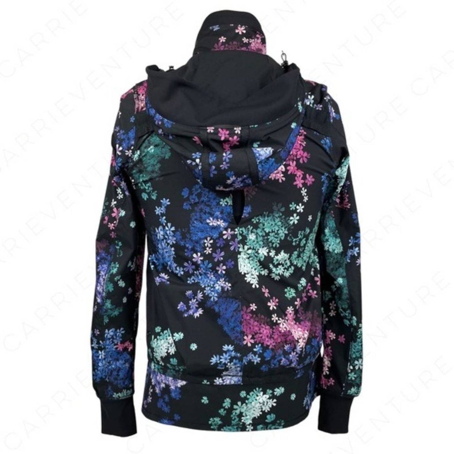 Lululemon Run Bandit Jacket Petal Pop Multi Black Running Athletic Activewear Size 4