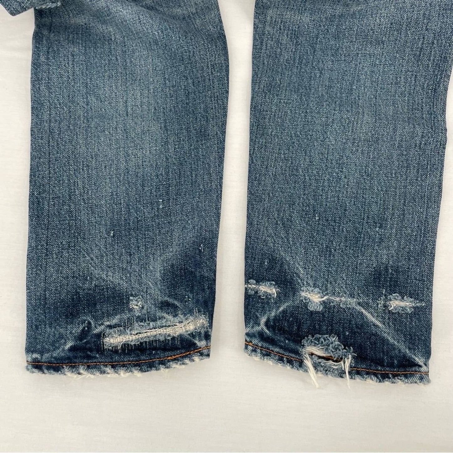 Moussy Premium Distressed Embroidered Patch Blue Jeans 27 Style 0108AC11-5960-1 Size 27