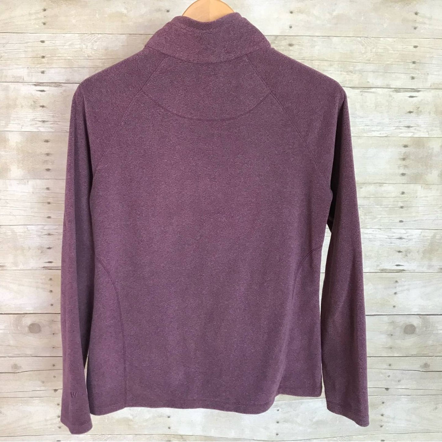 White Sierra Fleece Pullover 1/2 Zip Cozy Purple Soft Jacket Outdoor Layer Size M