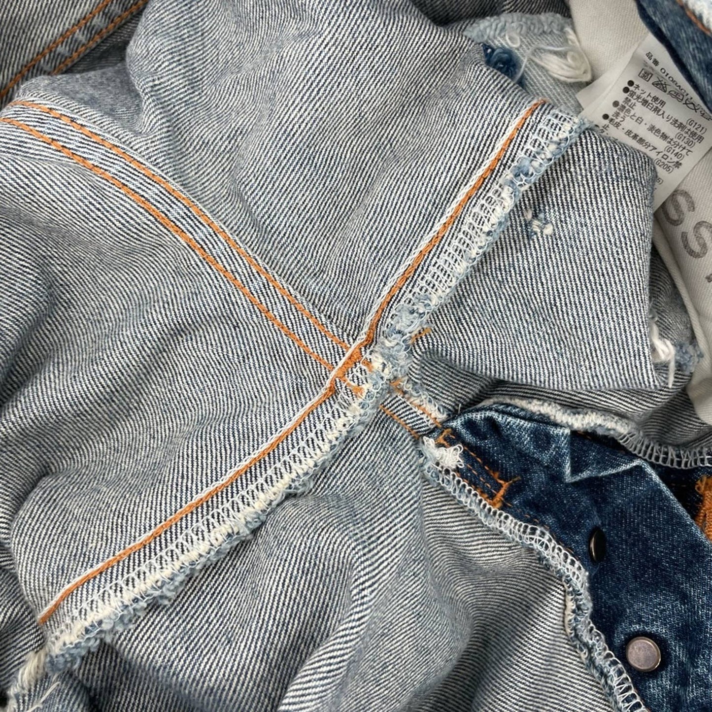 Moussy Premium Distressed Embroidered Patch Blue Jeans 27 Style 0108AC11-5960-1 Size 27
