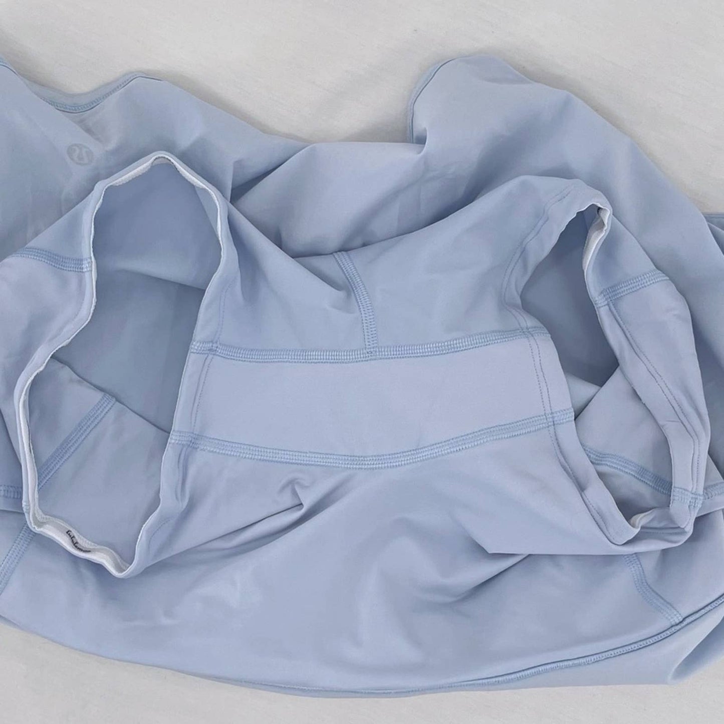 NWT Lululemon Play Off The Pleats Daydream Light Lilac Blue Skirt Skort Pleats Size 8