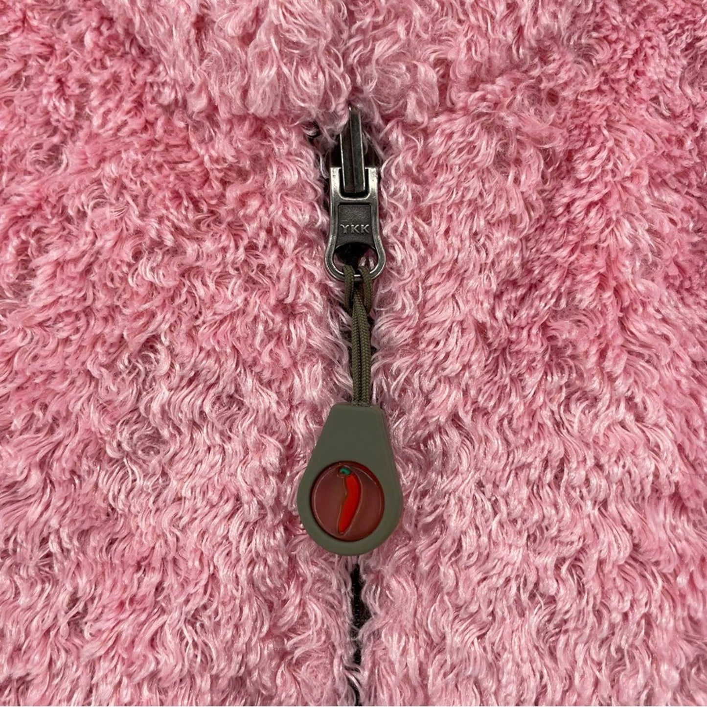 Hot Chillys Pink Shaggy Fuzzy Sherpa Fleece Jacket Shooter Series Zip In Layer Size M