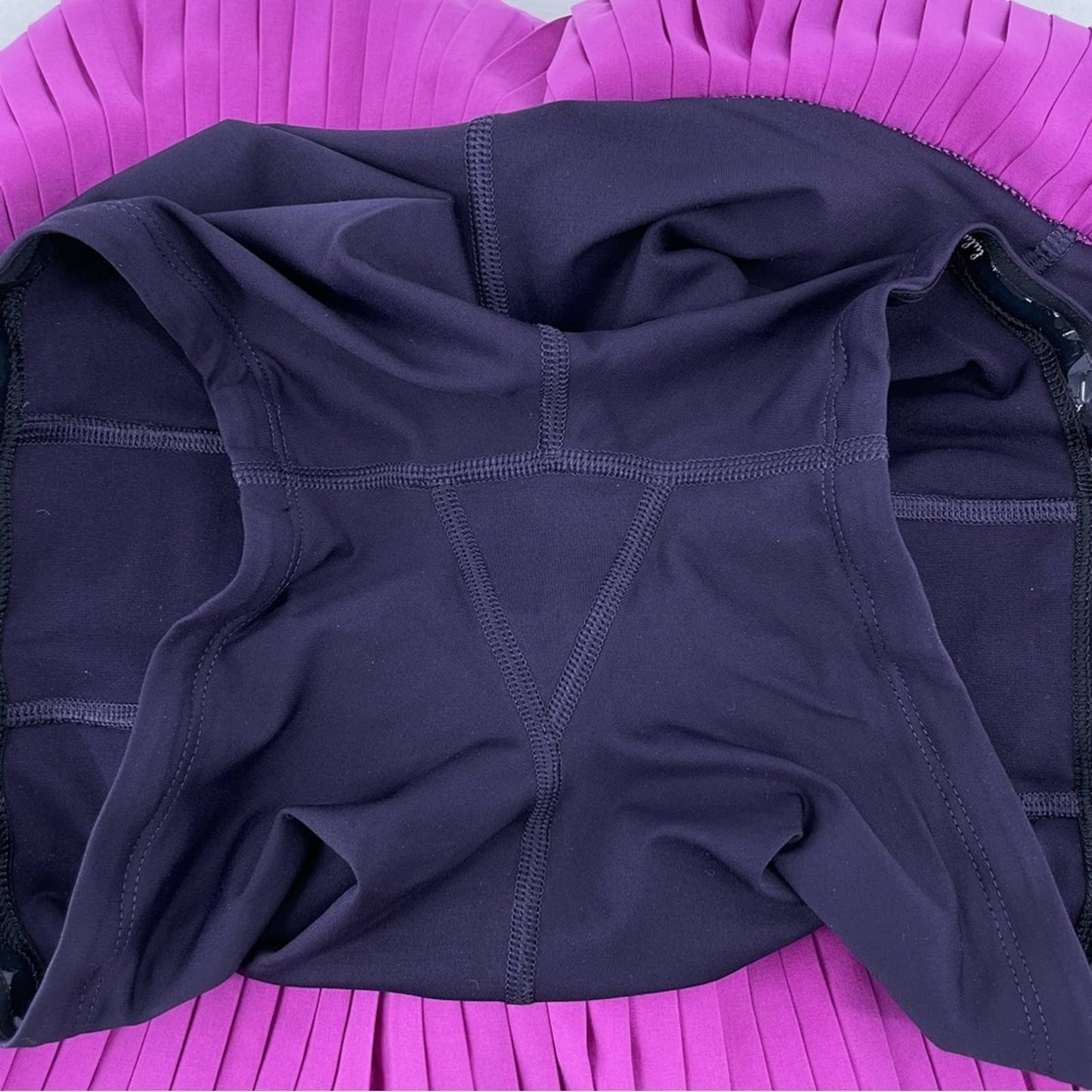 Lululemon Pleat to Street Ultra Violet Black Skirt Purple Running Tennis Skort Size 6