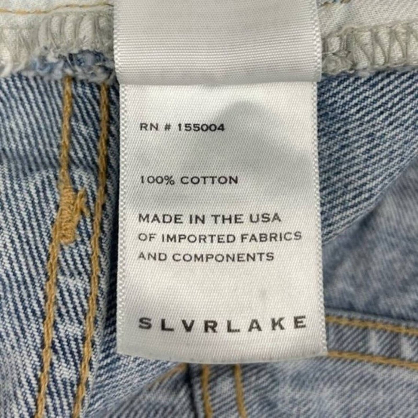 SLVRLAKE Dakota High Rise Relaxed Fit Crosby Light Acid Wash Denim Blue Jeans Size 26